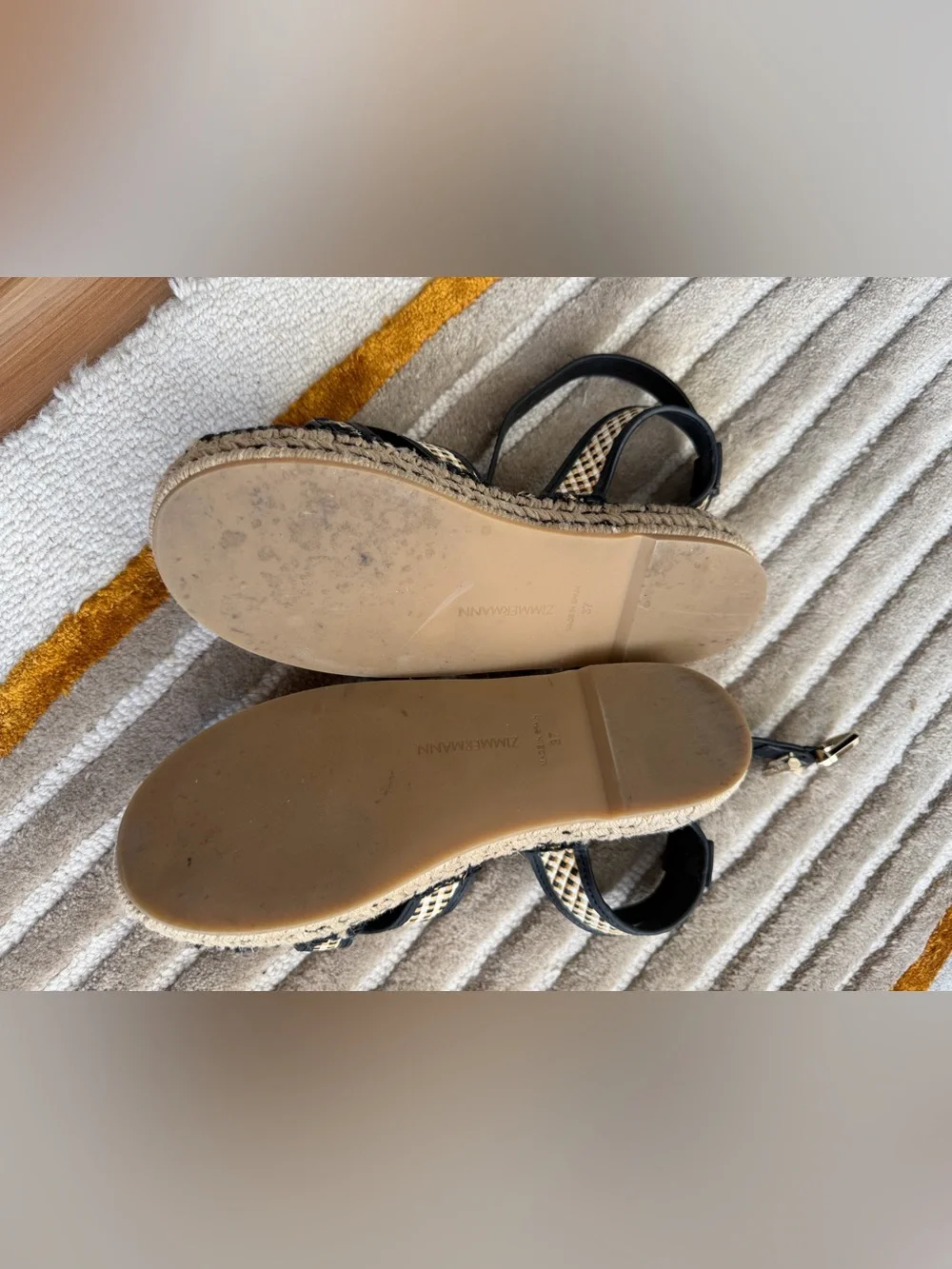 ZIMMERMAN Prisma raffia espadrille sandals